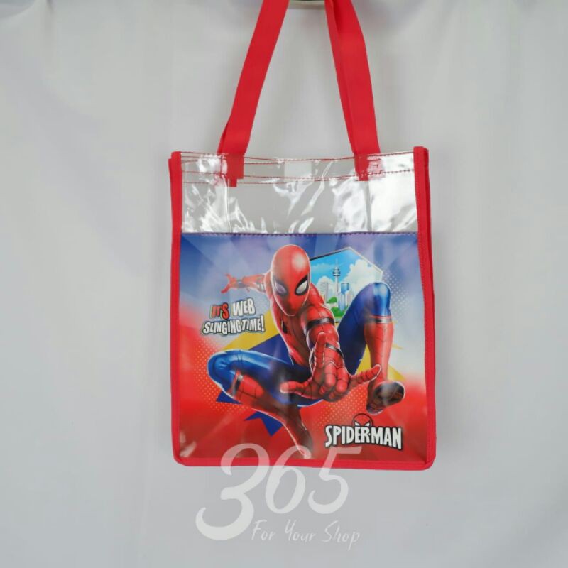 TAS TENTENG MIKA / GOODIE BAG / KARAKTER ANAK/ TAS SOUVERNIR / TAS LES / 281124 spiderman