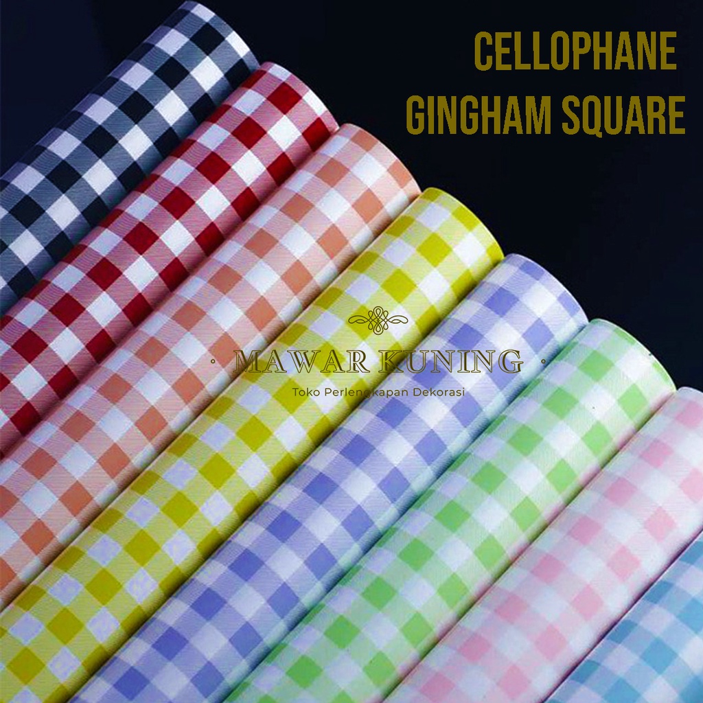 

[ 20 Lembar ] Cellophane Square Motif Color - FWF