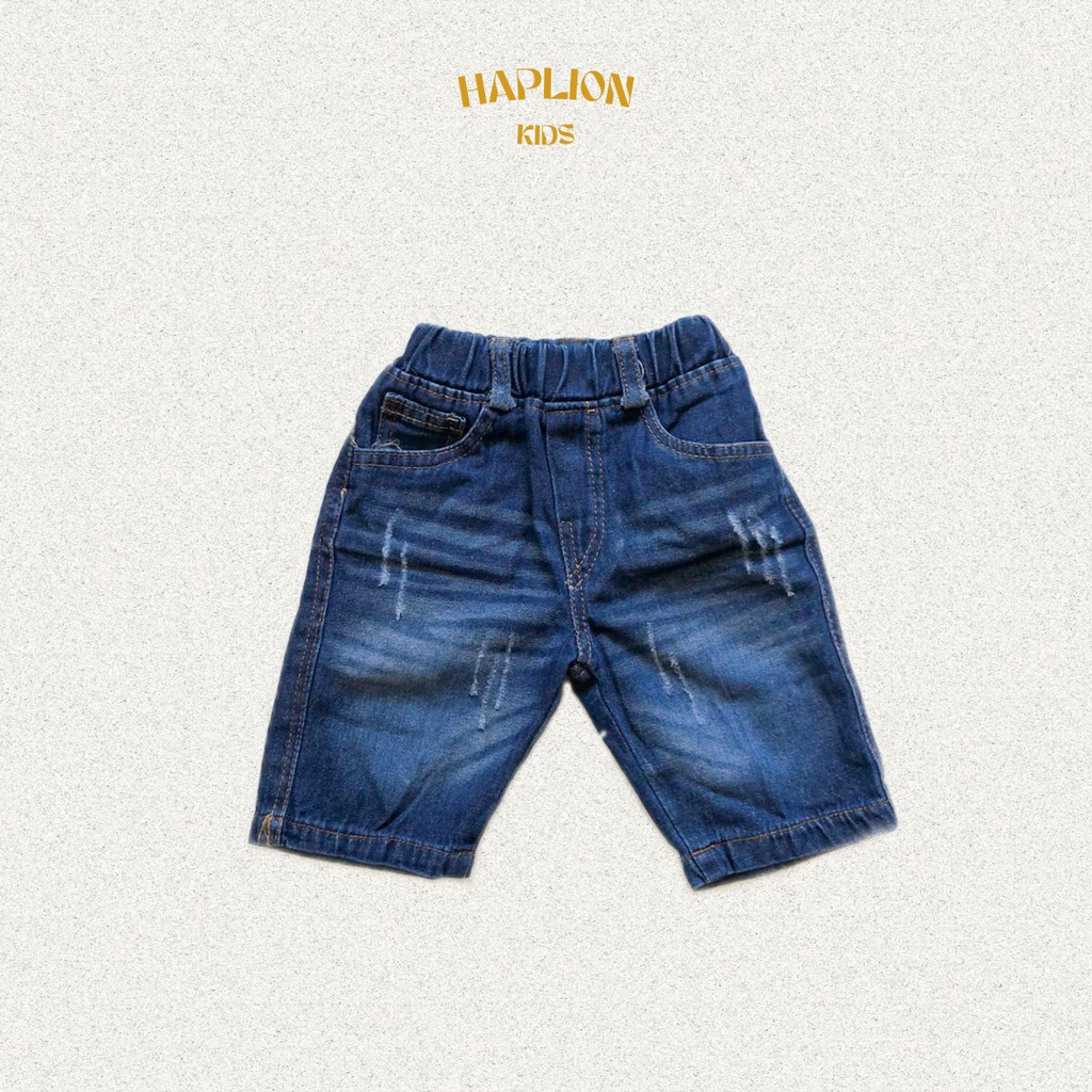 Celana Jeans Pendek Anak Ripped Whisker 1 - 6 Tahun | Haplion Kidswear