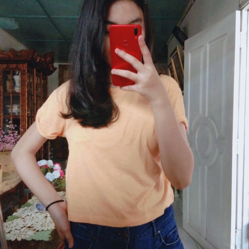 preloved crop t-shirt hnm