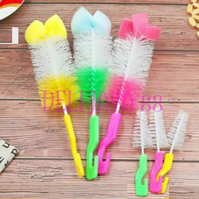 Sikat botol susu 2 IN 1 SPIN HEAD BABY BRUSH PEMBERSIH 