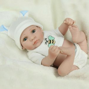 Boneka Bayi Baru Lahir Laki Laki  Perempuan Handmade Bahan Silikon Vinyl Lembut Ukuran 28 CM