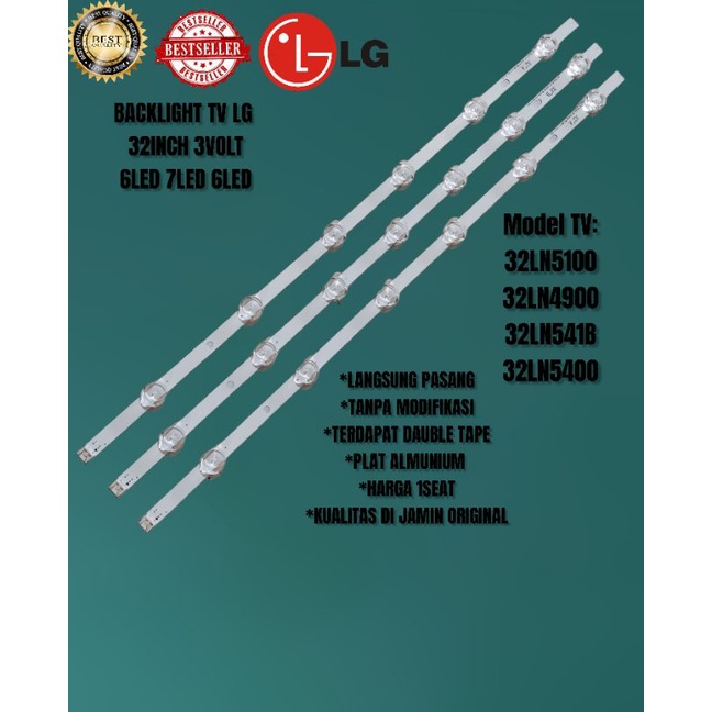 Backlight TV LG 32LN5100 32LN4900 32LN541 LAMPU LED TV LG 32LN5100 32LN4900 32LN541 32LN5400