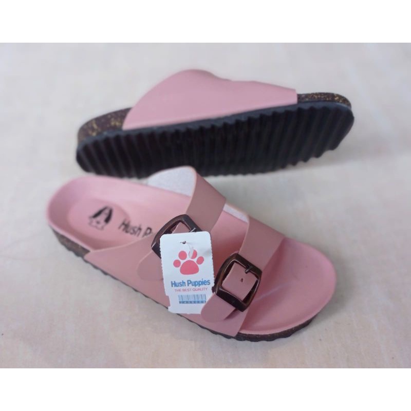 SANDAL WANITA BIRKEN PUYUH KASUAL RINGAN STRAP 2 HUSH PUPPIES+BOX+PAPERBAG