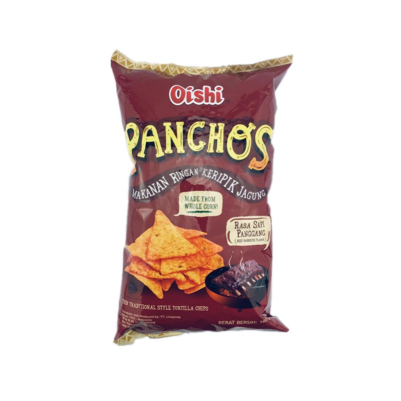 Oishi / Panchos / Kripik Jagung Rasa Sapi Panggang / 145g