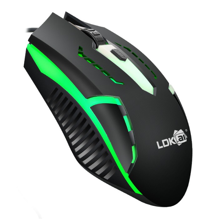 LDKAI Mouse Gaming LED RGB 1200 DPI - D2 - Black