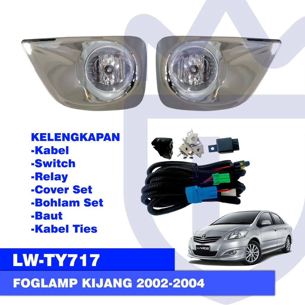 FOGLAMP / LAMPU KABUT DLAA TY 606E TOYOTA VIOS / YARIS 2013-2017