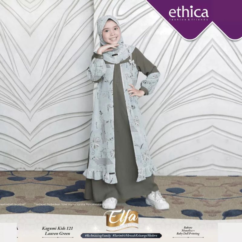 Gamis Anak Ethica Kagumi 121 Laurel Green
