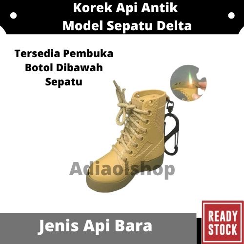 Korek Api Antik Gantungan Kunci Model Sepatu Delta