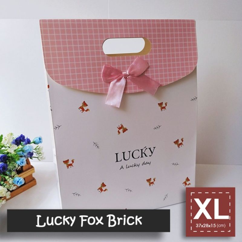 

Paper Bag Motif Ukuran XL / Tas Kertas Kado - HAPPY