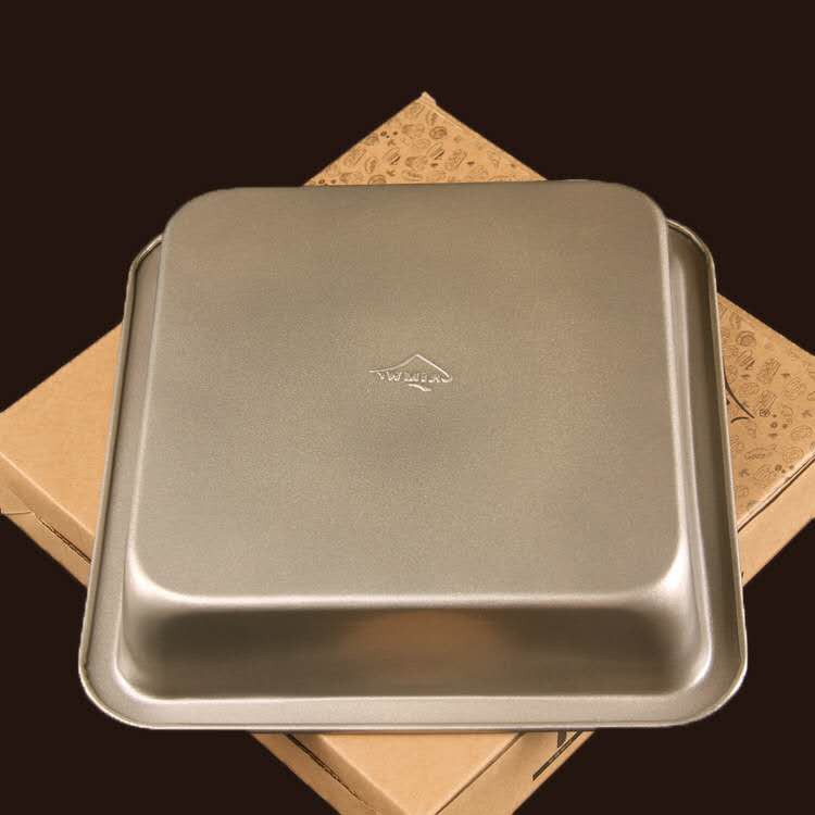 Loyang kotak Persegi Square Pan Teflon Mould Gold