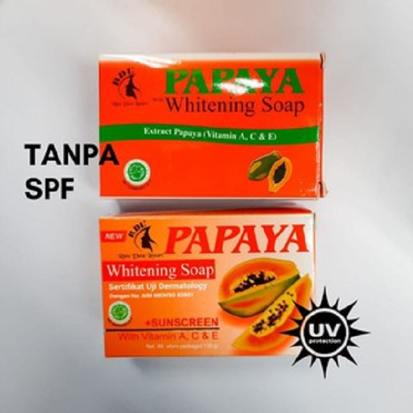 Jual Sabun Papaya Pepaya RDL Whitening Soap with Sunscreen 135 gr ...