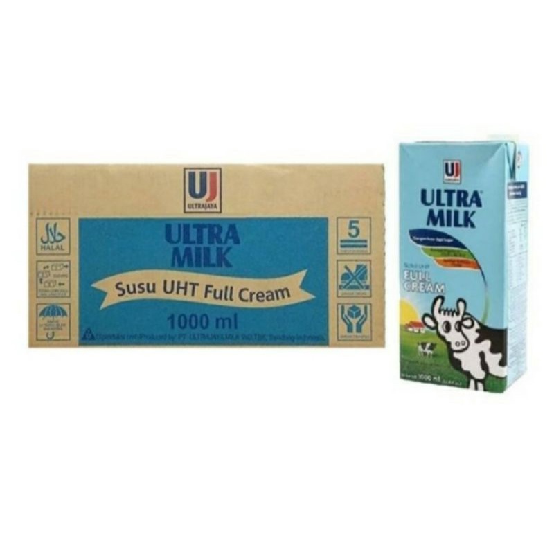 

(1 Karton isi 12 Pack) Ultra Milk Full Cream 1000ml