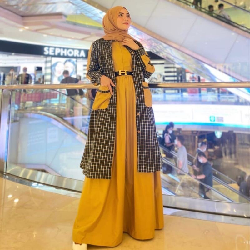 Gamis Set Overal / AHZA DRESS / HILMI DRESS / AZMA DRESS / SUZY SET OUTER BY NEW BRAND
