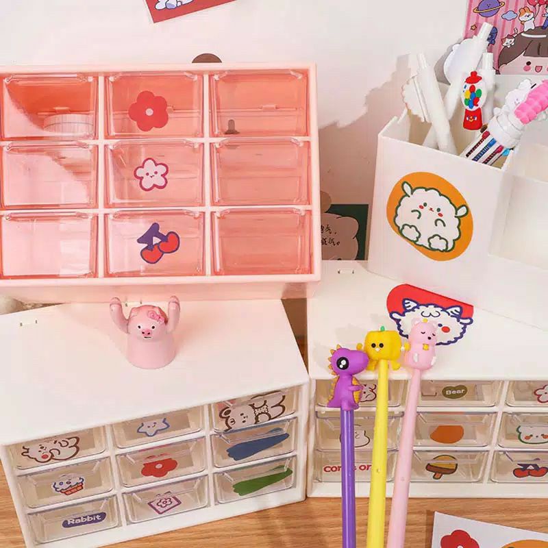 

9 Drawers Storage Box Mini Drawers Desktop INS Aesthetic Desk