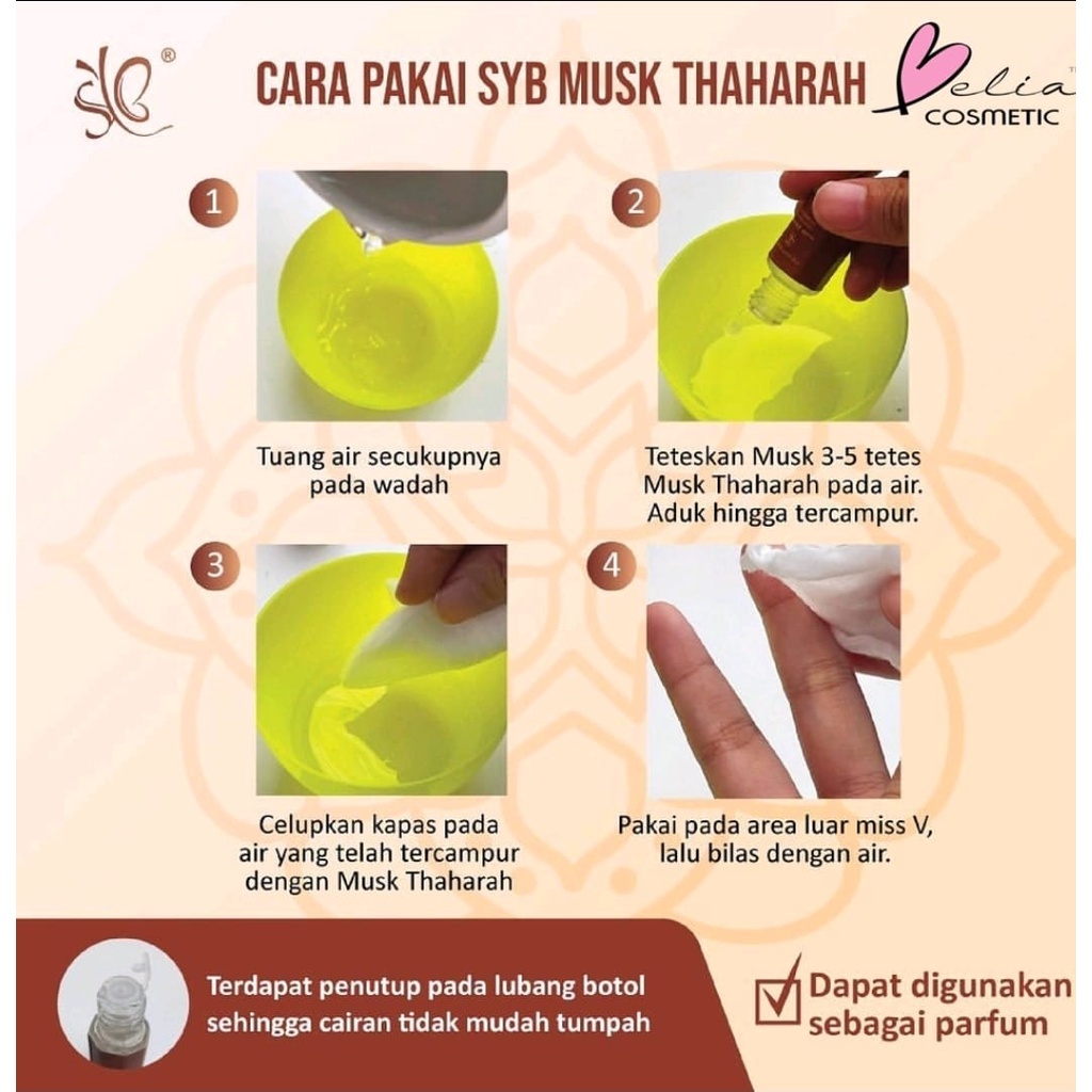 PARFUM SYB KASTURI BIDARA MUSK THAHARAH ORIGINAL MINYAK WANGI AREA KEWANITAAN