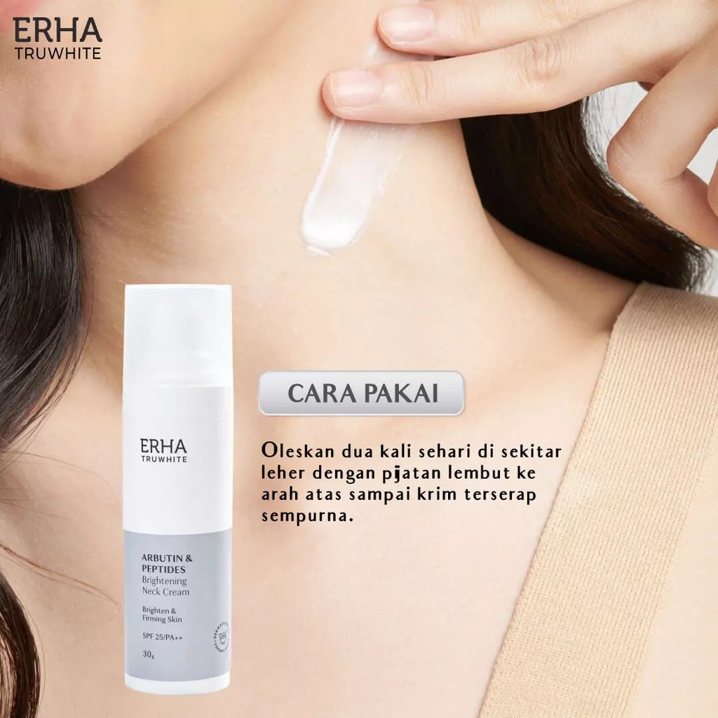 ERHA Krim Leher Pemutih Truwhite Brightening Neck Cream - Pencerah Anti Aging + SPF