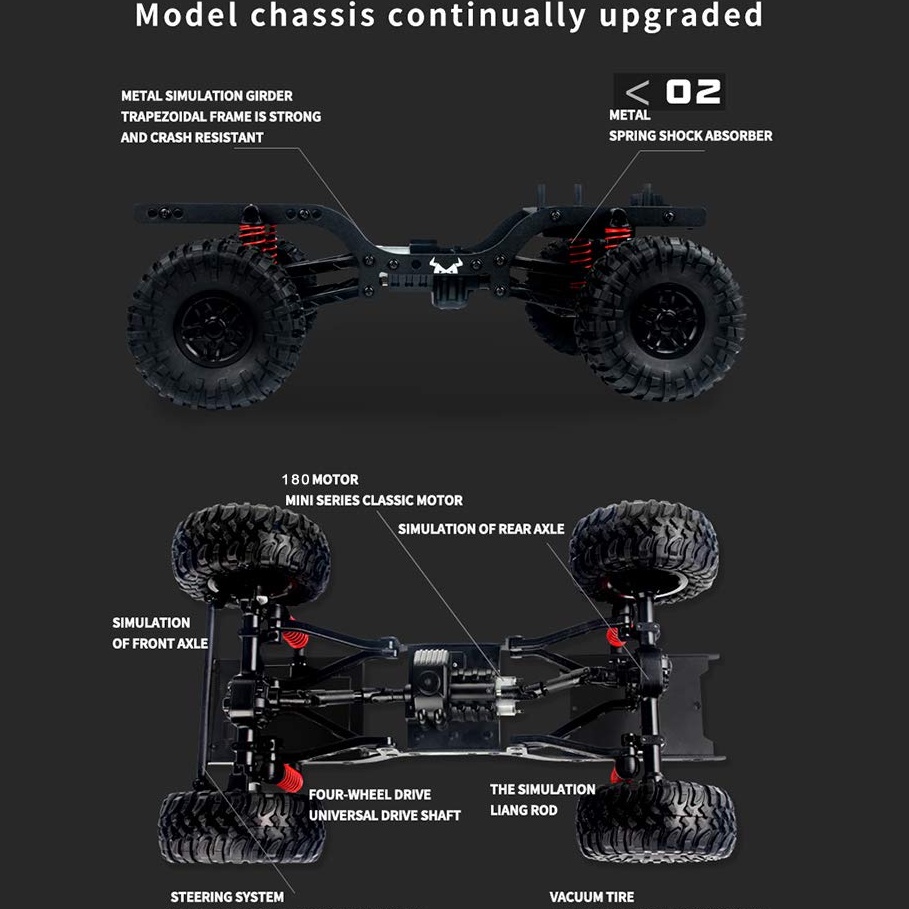 RC Crawler 4WD Full Propo MN90 Remote Control Proportional Offroad Car