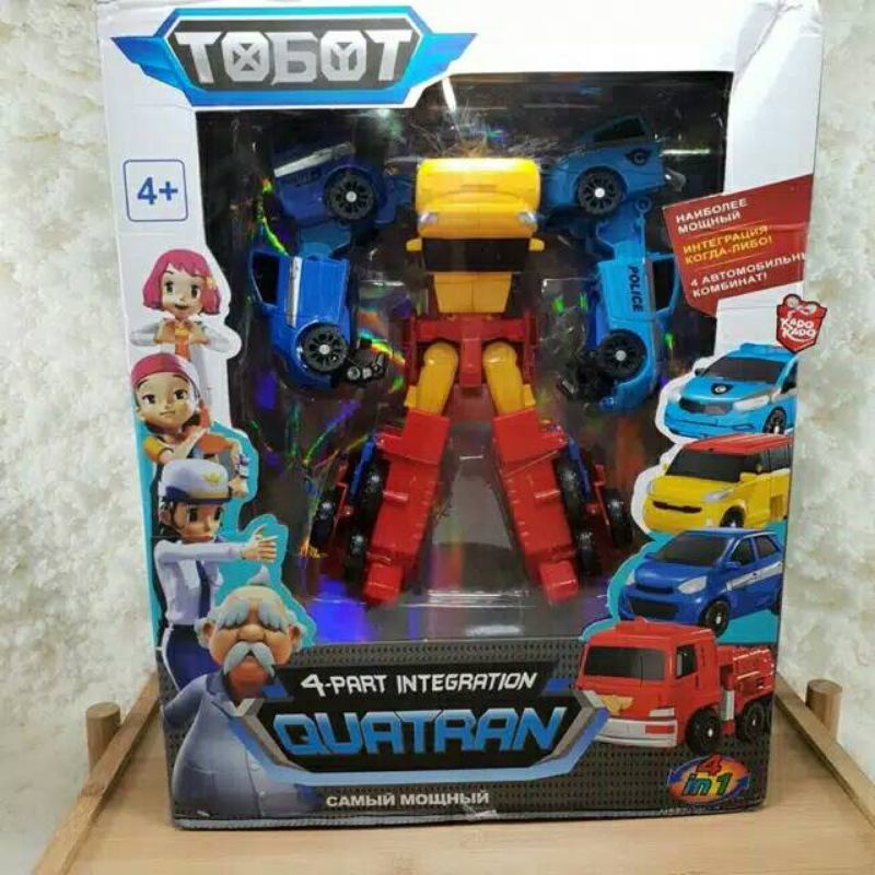 Mainan Robot Tobot Quatran Gabungan 4 mini tobot CDRW