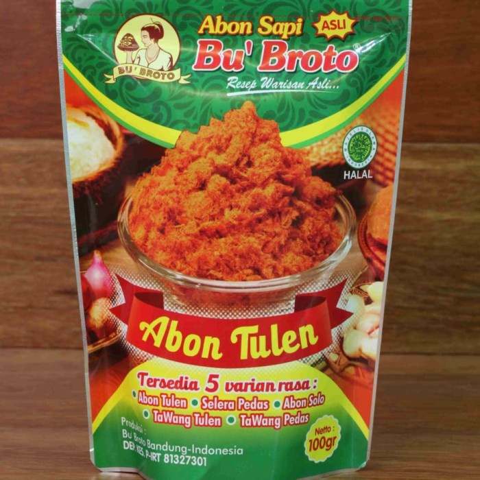 

ABON- ABON SAPI BU BROTO RASA TULEN 100 GR -MAKANAN-KERING.