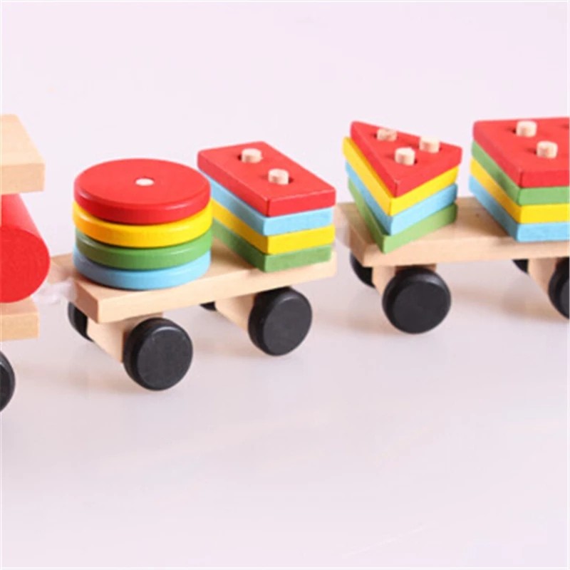 Wodden Shape Matching Train Mainan Balita Wooden Toys Mainan Kayu Mainan Anak 2 Tahun Puzzle Kayu