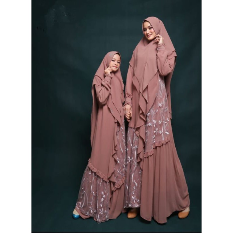 Gamis Lebaran Couple Ibu dan Anak  Terbaru