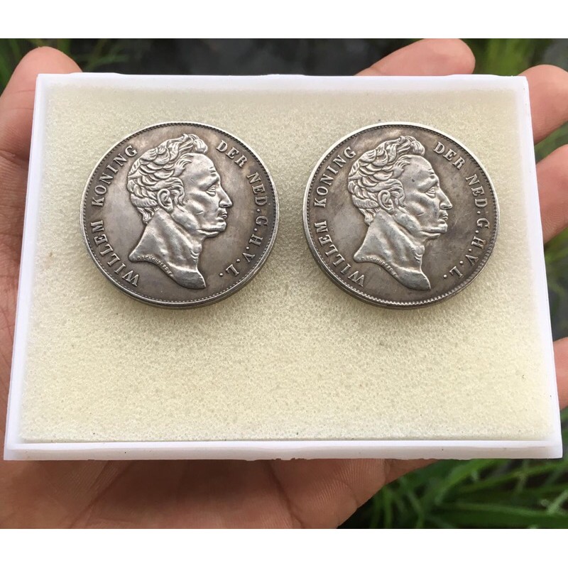 Koin Kuno Willem Satu 2 setengah Gulden 1840 Langka