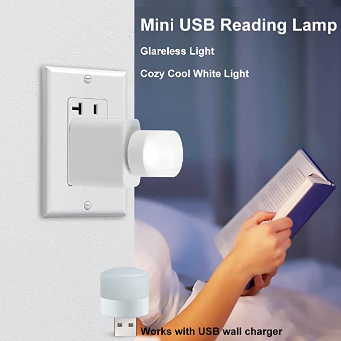 Mini Night Light USB Plug Lamp Computer Mobile Power Charging Small Book Lamps LED Eye Protection Reading Light