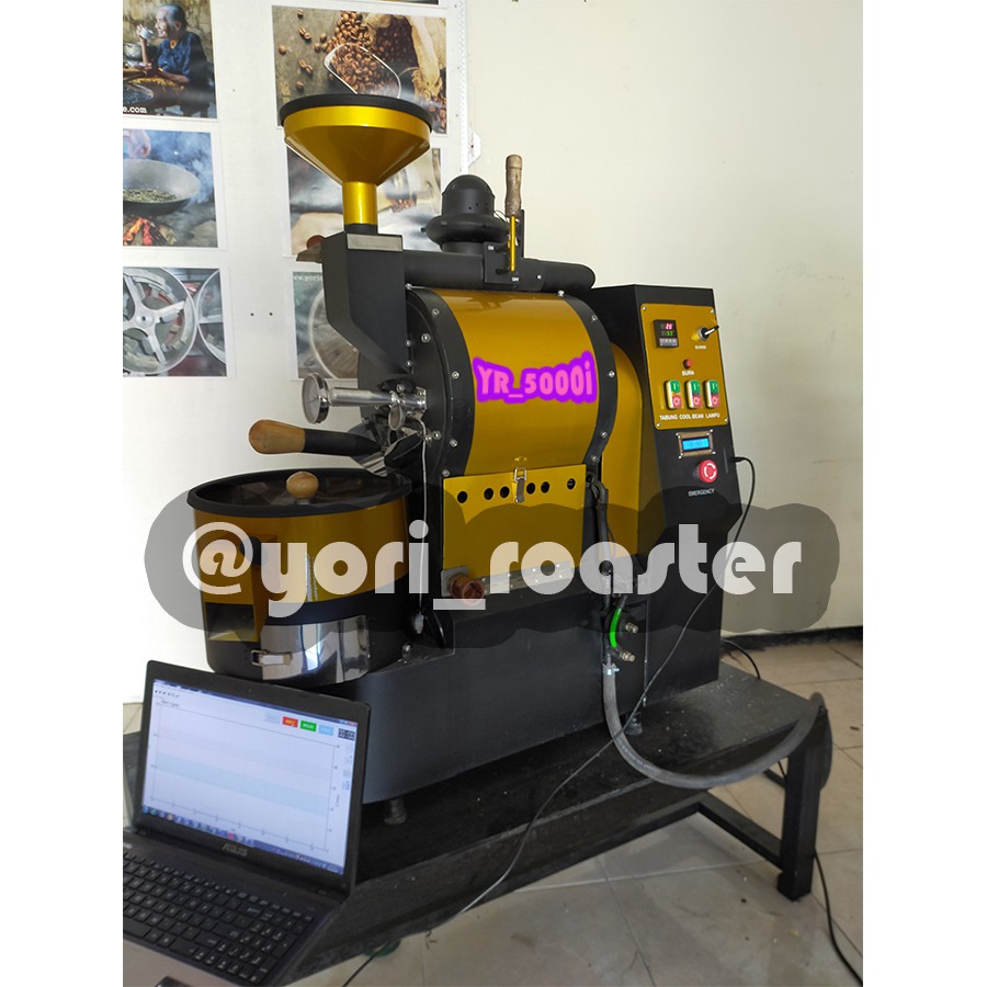 Mesin Roasting Kopi dengan Artisan Komputer YR-5000i