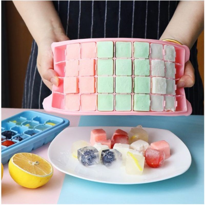 Medan Termurah 24 cube + tutup Cetakan es cube silicon cetakan es batu Ice Tray