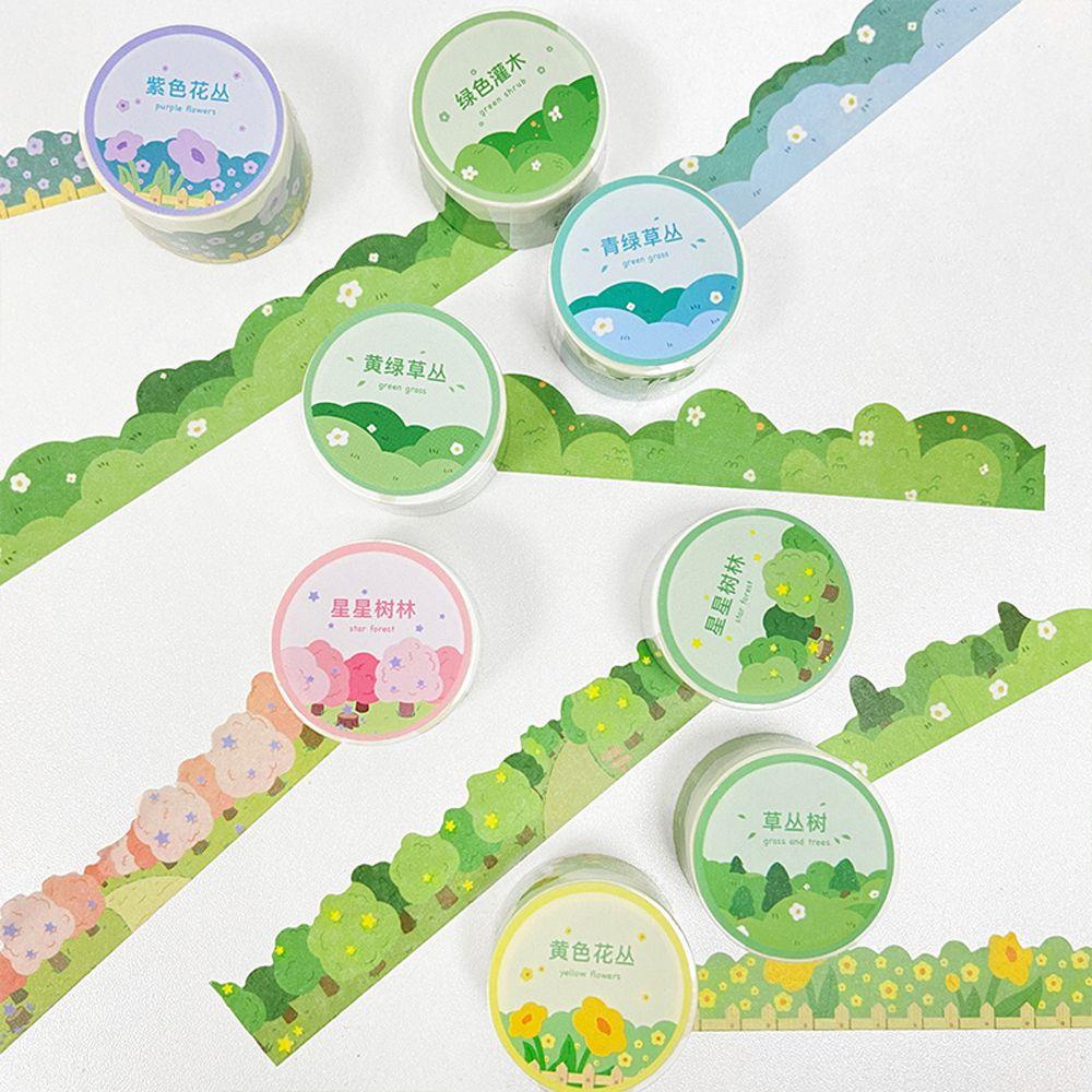 Mxbeauty DIY Scrapbook Stiker Perekat Manis Alat Tulis Stiker Girlish Hadiah Awan Hutan Bunga Gadis Kertas Decals