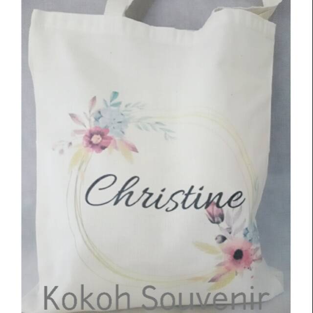 

Souvenir tas ulang tahun, pernikahan blacu termurah full color desain