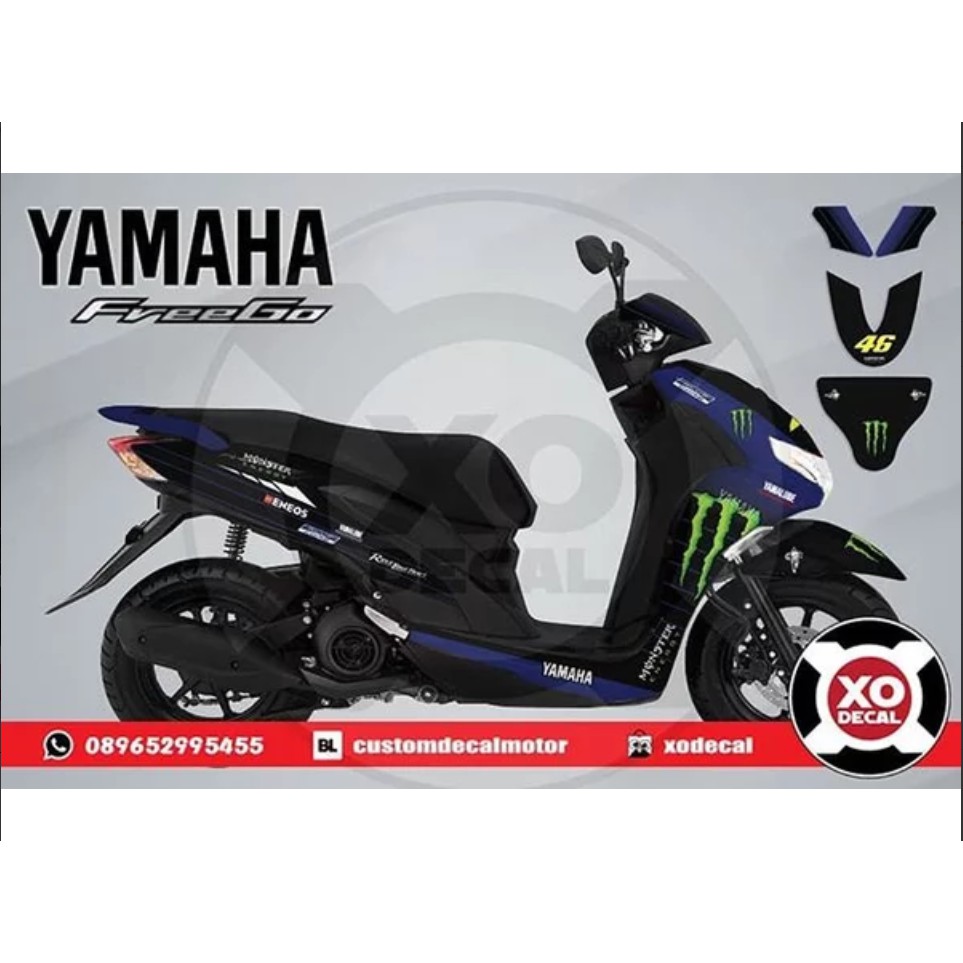 DECAL STICKER YAMAHA FREEGO LIVERY 2019 MOTOGP DESIGN