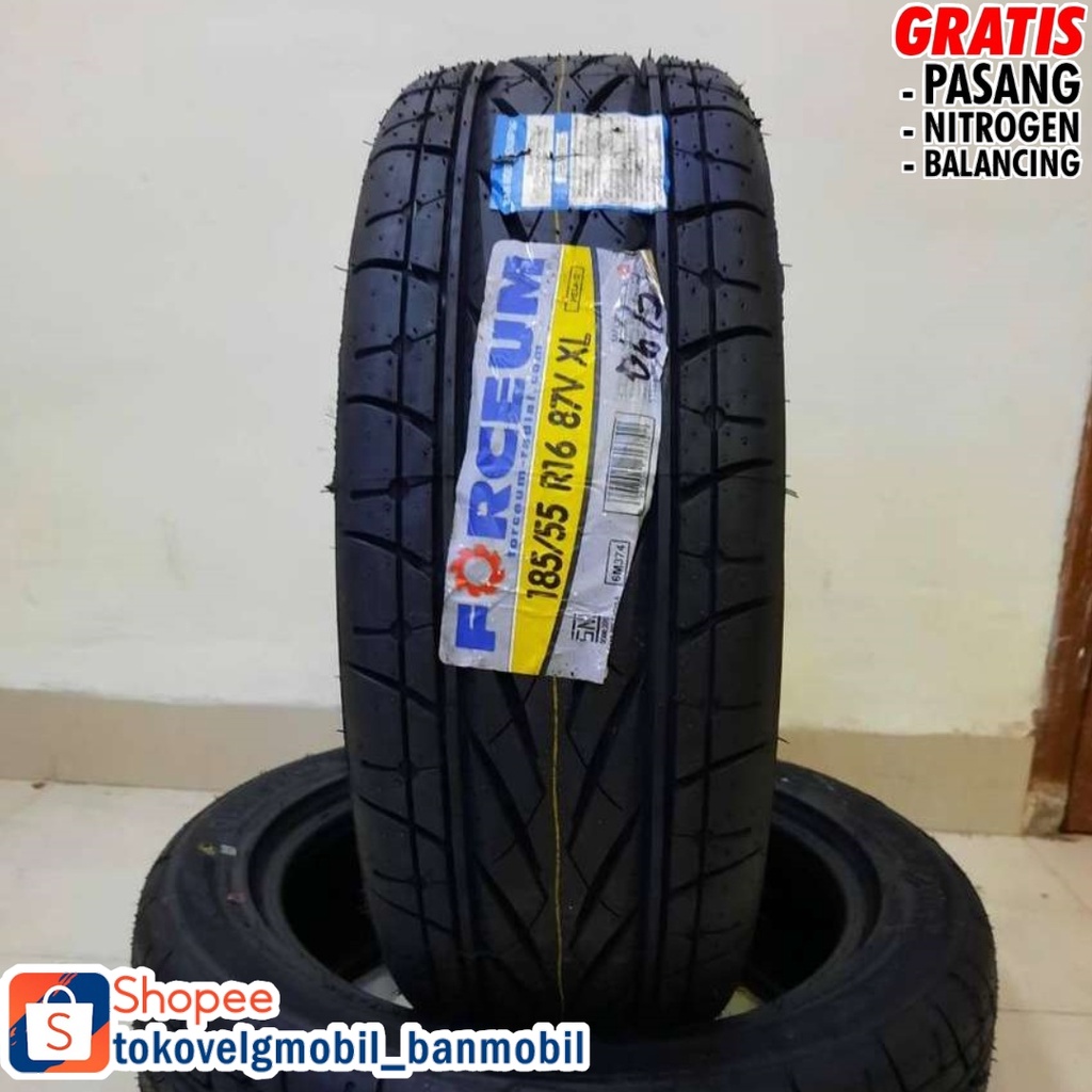 Ban mobil tubles standar Honda Jazz ring 16 ukuran 185/55 R16 merek FORCEUM HEXA R - Bukan Dunlop Br