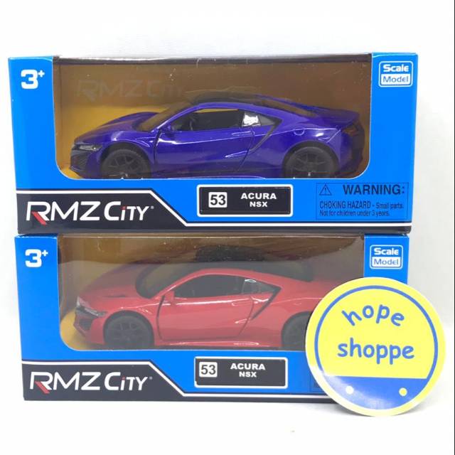 RMZ City Acura NSX Diecast Original Miniatur Mobil JDM Skala 32 Diecaster