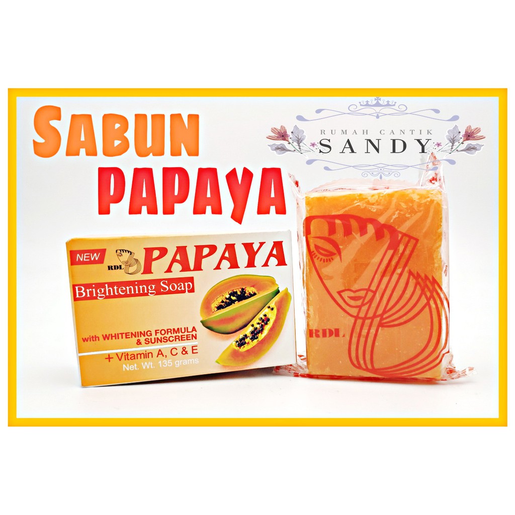 [ASLI &amp; RESMI] Sabun RDL Papaya 135 gram - Sabun Pepaya Whitening Soap