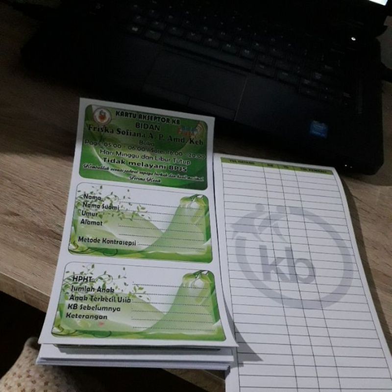 

Kartu Akseptor KB Lipat 3 Minimal Order 100 pcs