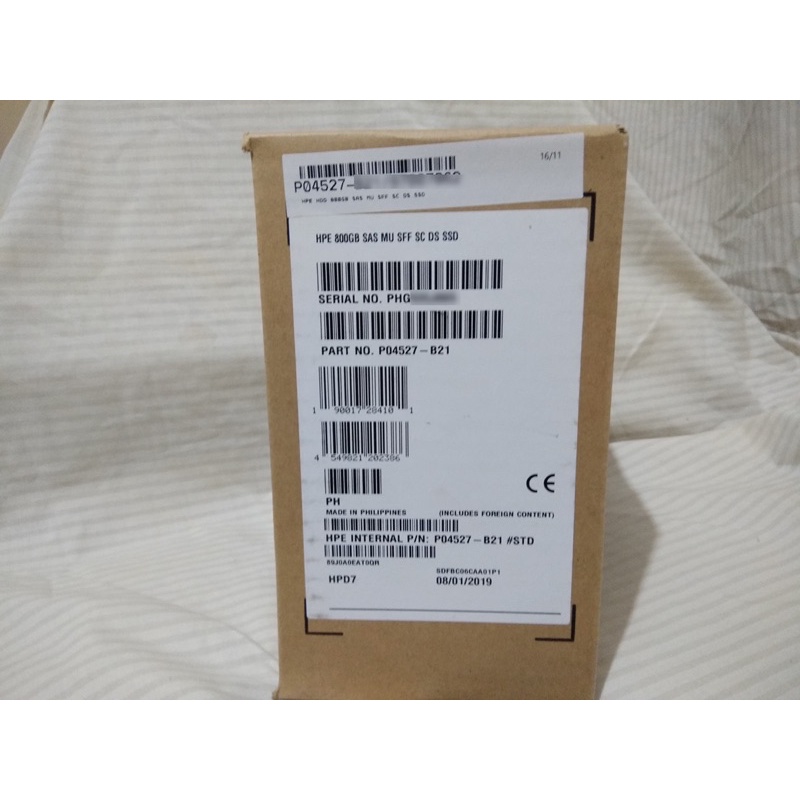 HPE HDD 800GB 12G SAS MU SFF SC DS SSD P04527-B21 SSD Server