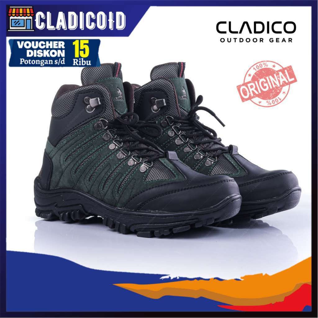 Sepatu Safety Pria Ujung Besi Boots Tinggi Keren Outdoor Hiking Kerja Proyek Cladico Coupe Original