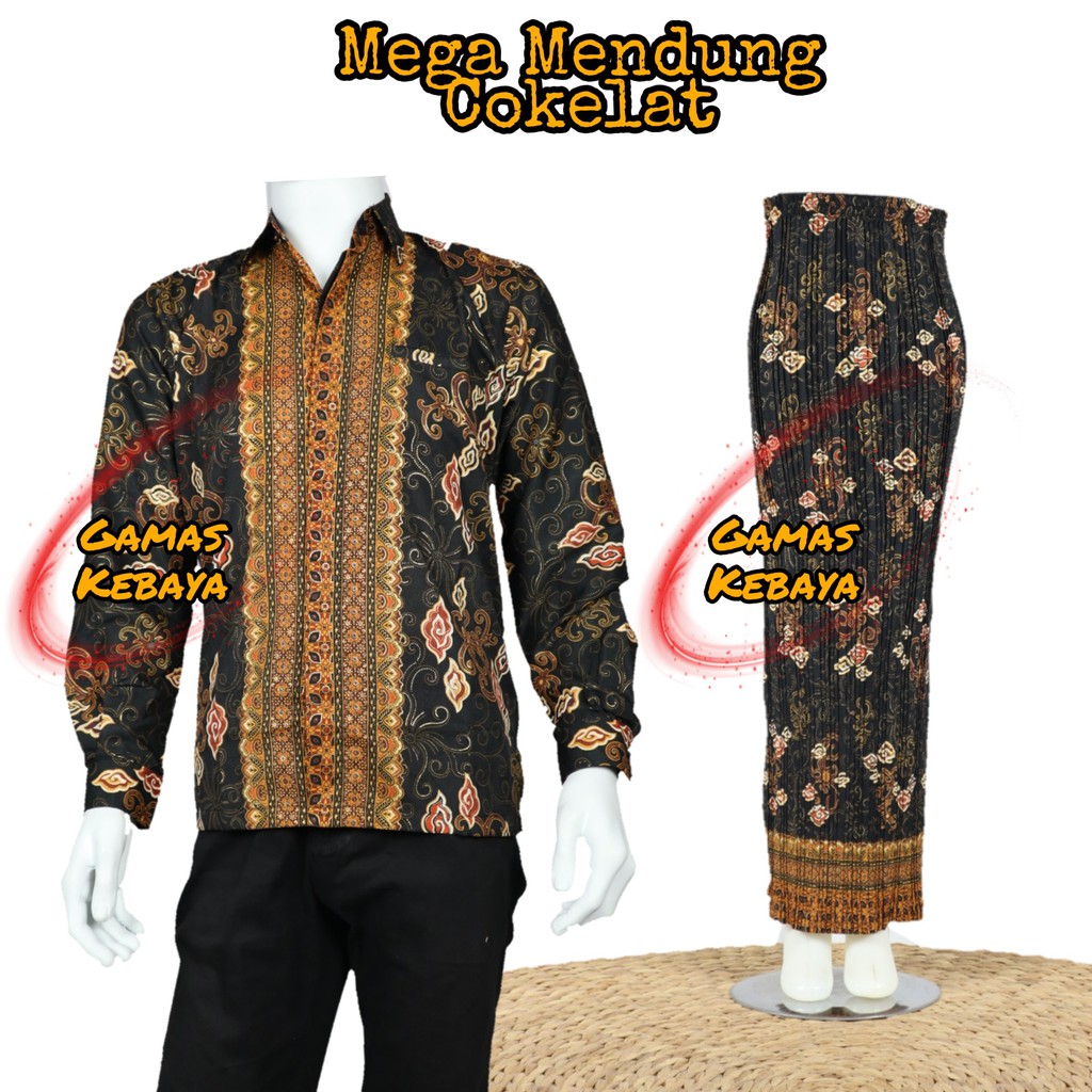 COUPLE ROK PLISKET DAN KEMEJA PANJANG BATIK MURAH/COUPLE PASANGAN TERBARU/COUPLE KELUARGA