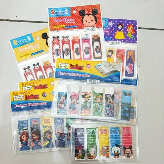 

Stick Marker pembatas buku sticky notes