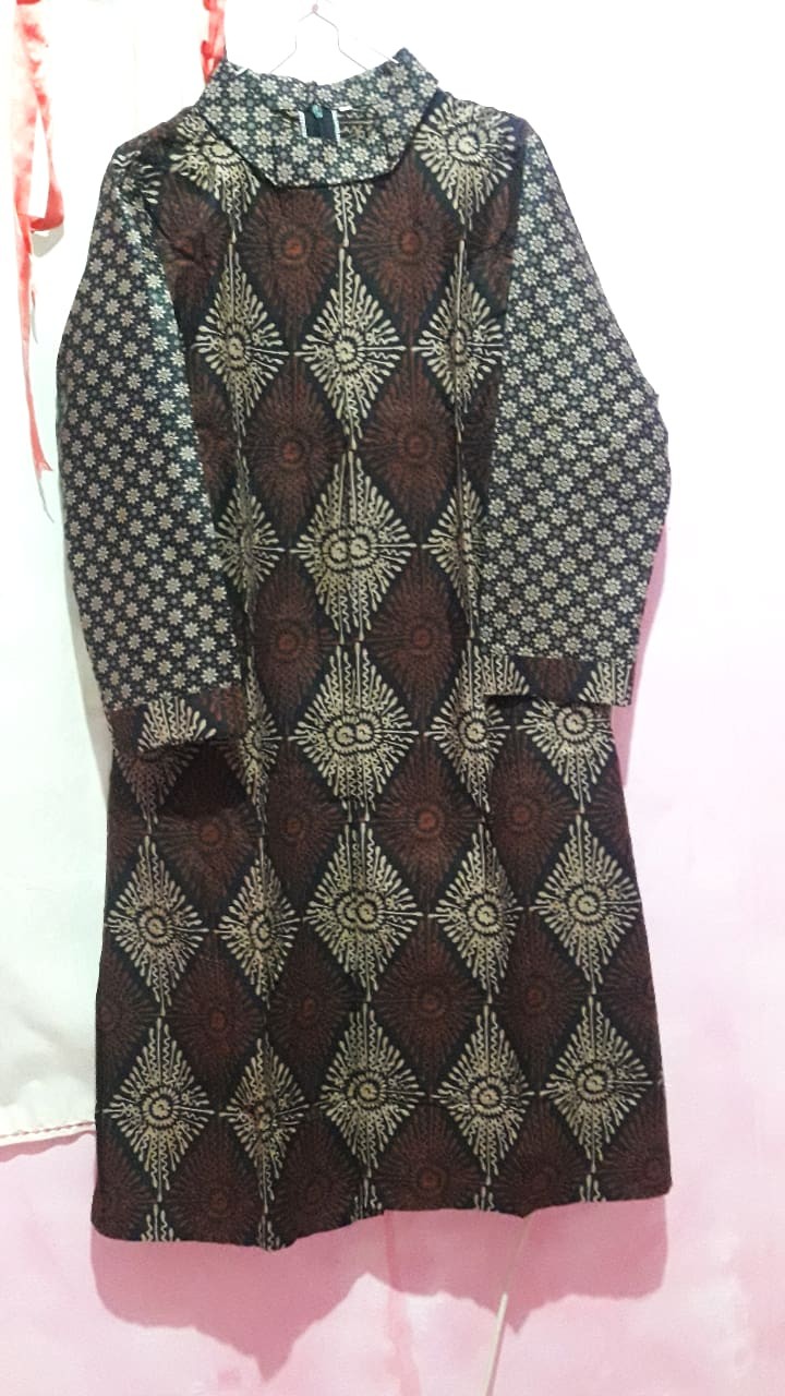 Atasan Dress Batik Wanita Sogan Tb0020sb