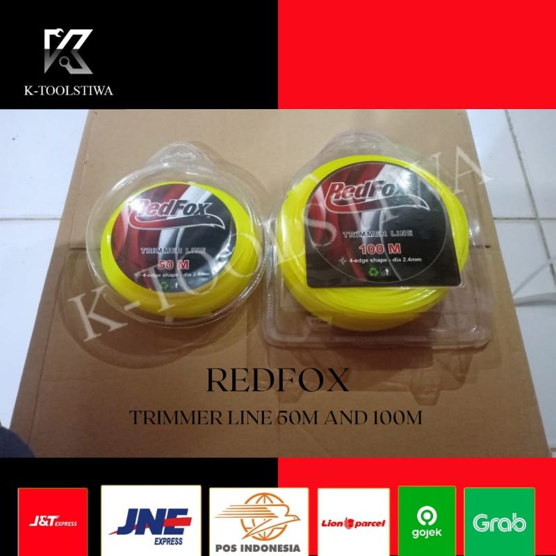 Redfox Trimmer Line Senar Potong Rumput 50M 100M