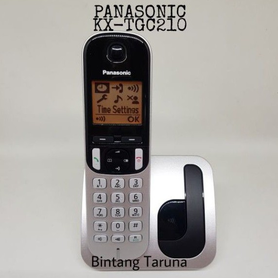 Wireless Phone Panasonic KX-TGC210 Telfon Panasonic TGC210 (Silver)(1 Handset) Telepon Wireless