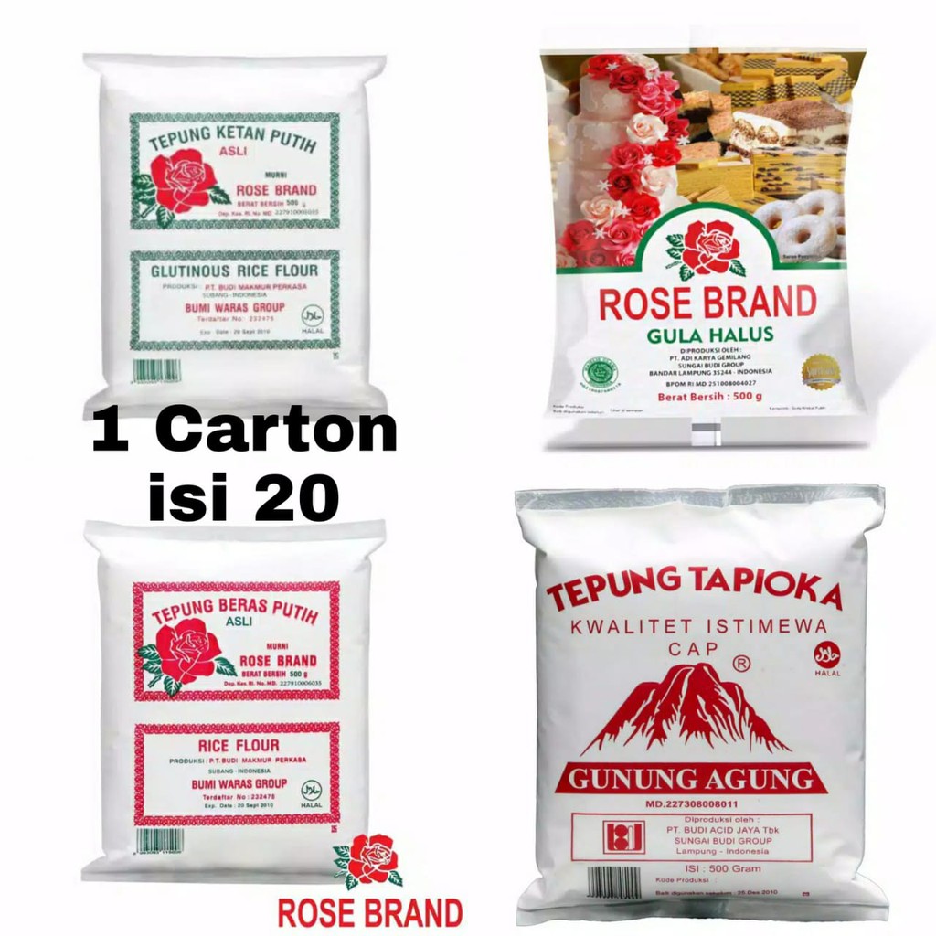 Rose Brand Tepung / Gula Halus / KARTON