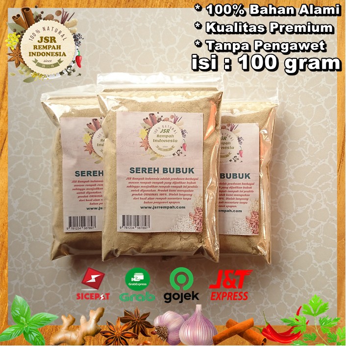 

SEREH BUBUK SERAI BUBUK ASLI ISI 100 GRAM LEMONGRASS POWDER