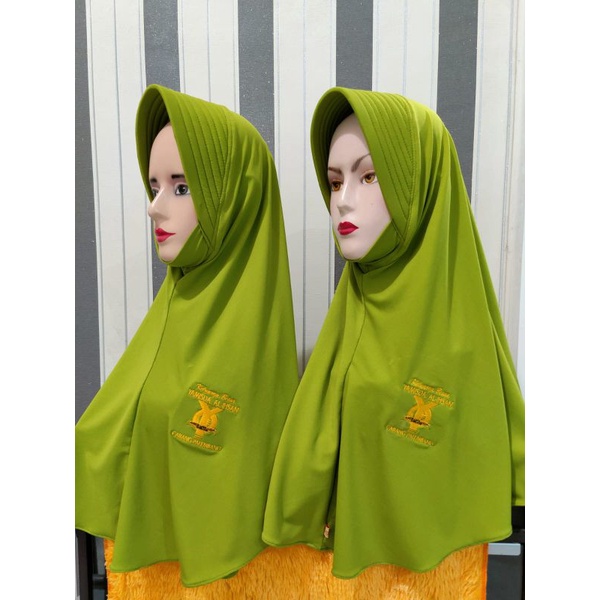 Jilbab Bergo Custom Logo Bordir Bahan Jersey Korea Tebal Premium