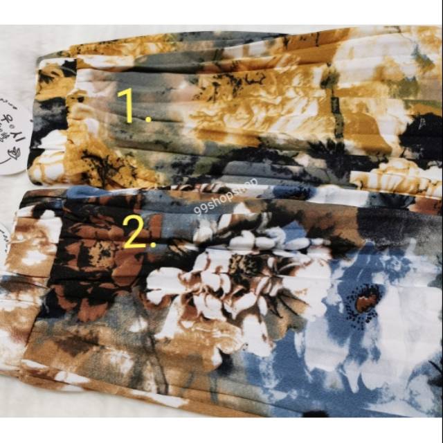 Rok payung prisket lebar flowerA5/maxmara/zara/import/bangkok-1