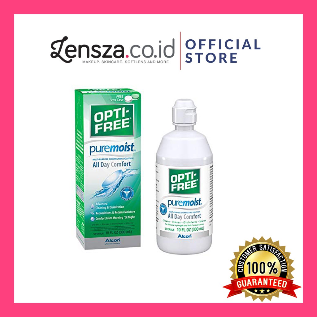 Lensza Optifree Pure Moist 300ml / Opti-Free Pure Moist / Cairan Softlens Opti Free by Alcon