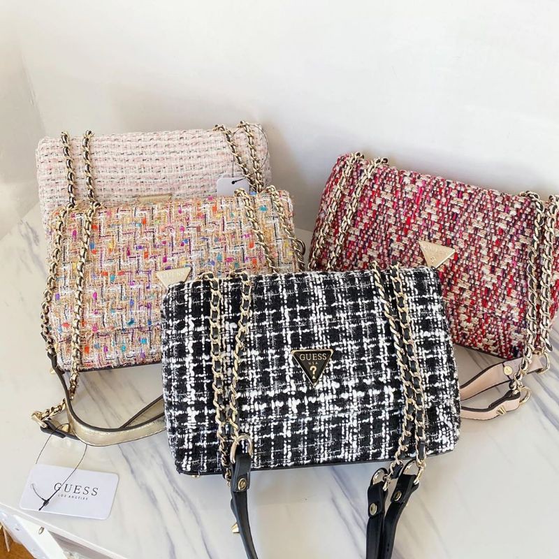 GS Cessily Tweed Convertible Crossbody Flap Bag